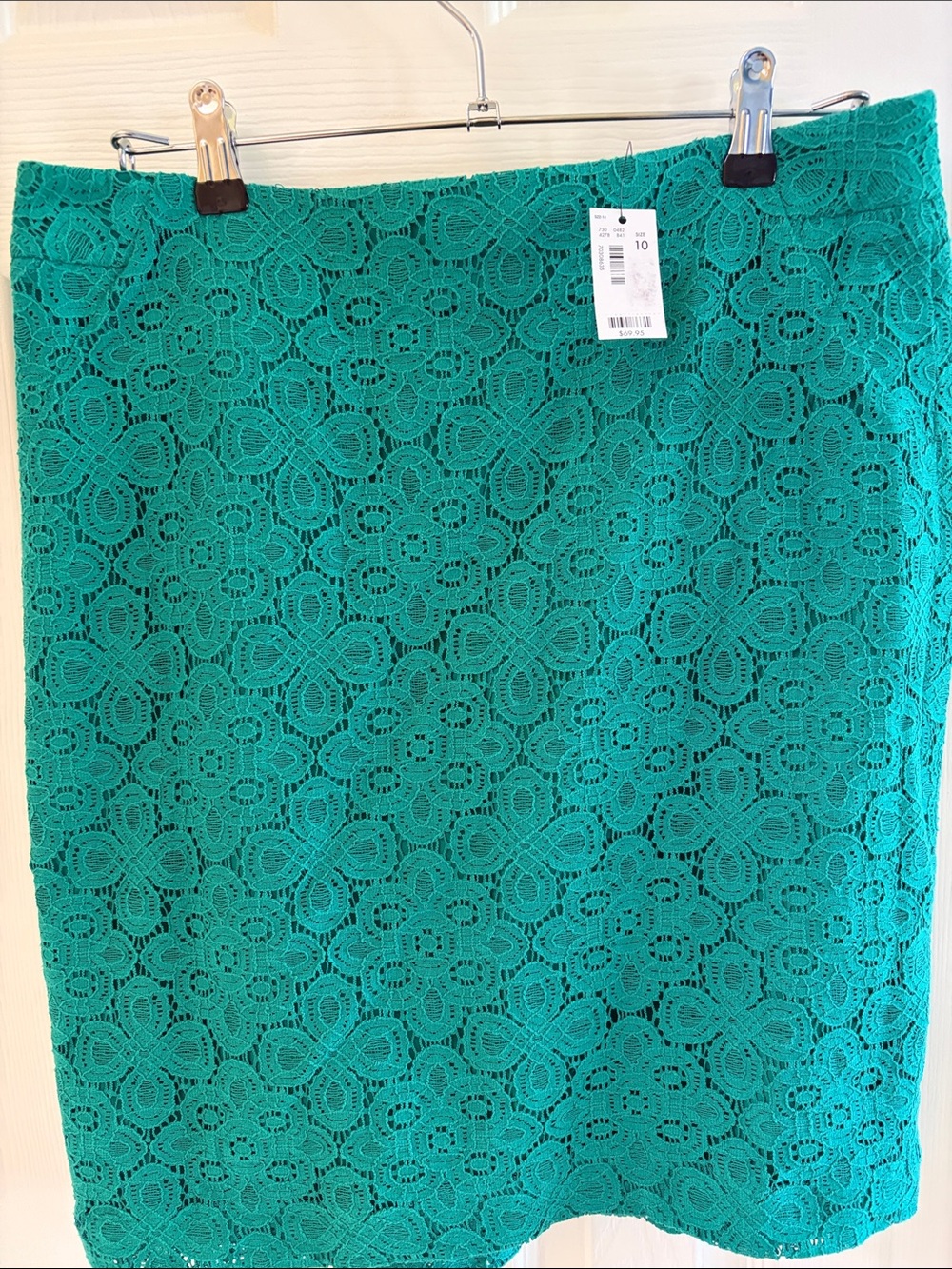 Express Teal Lace Pencil Skirt